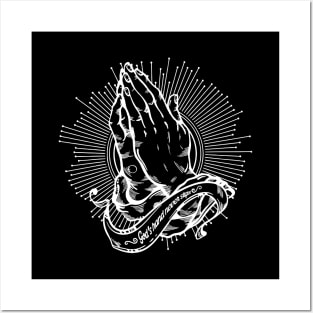'God's Hands Never Slip' Religion Shirt Posters and Art